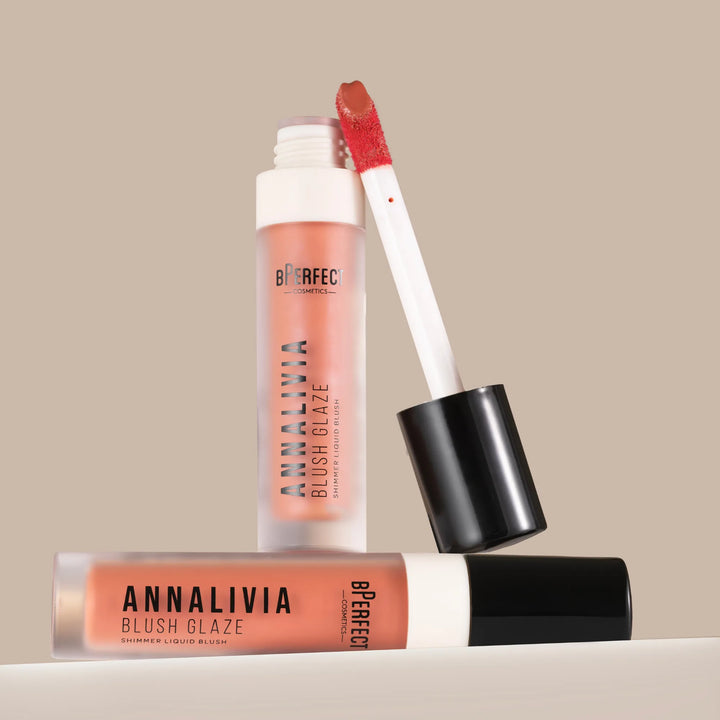 Two Annalivia Blush Glaze products on a beige background