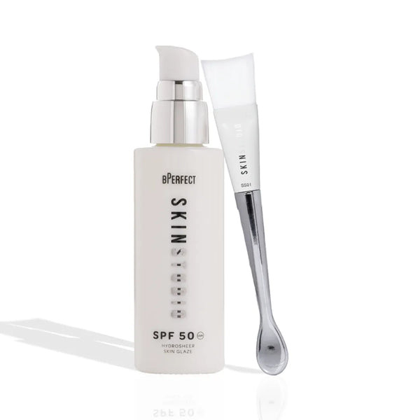 Skincare product with SPF 50 labeled on a white background
