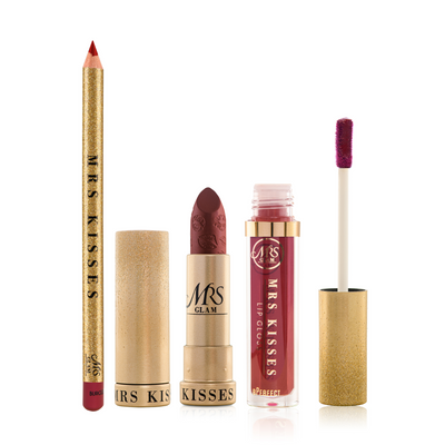 Mrs Glam - Mrs Kisses Perfect Trio - Burgundy