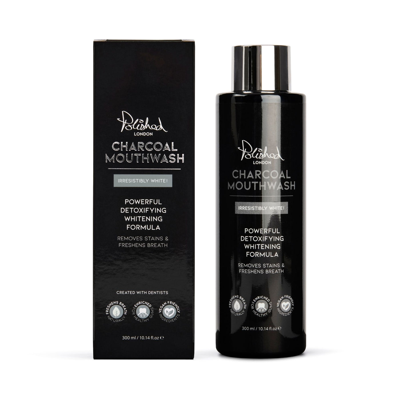 Polished London - Activated Charcoal Mouthwash 300ml